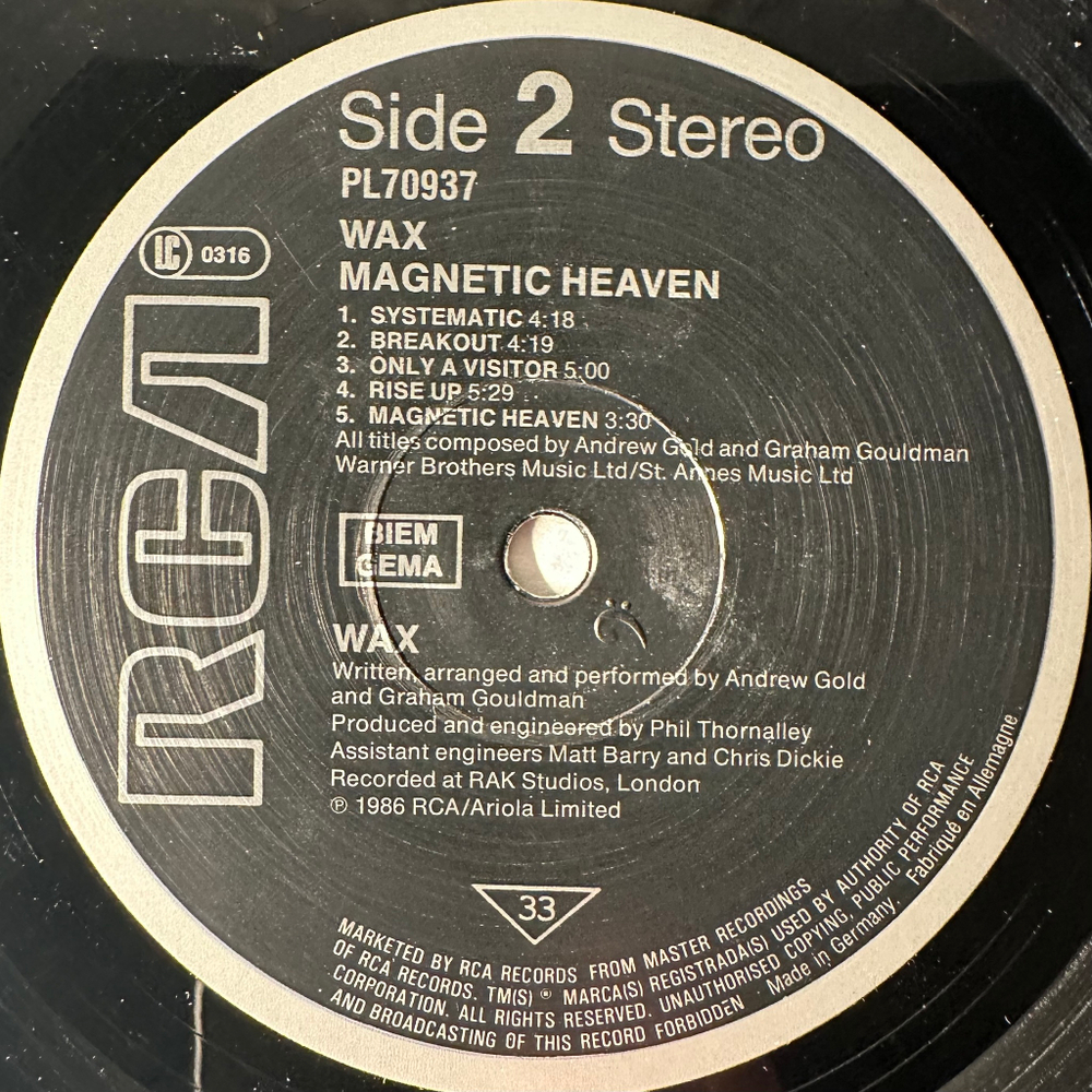 Wax- Magnetic Heaven (Германия 1986г.)