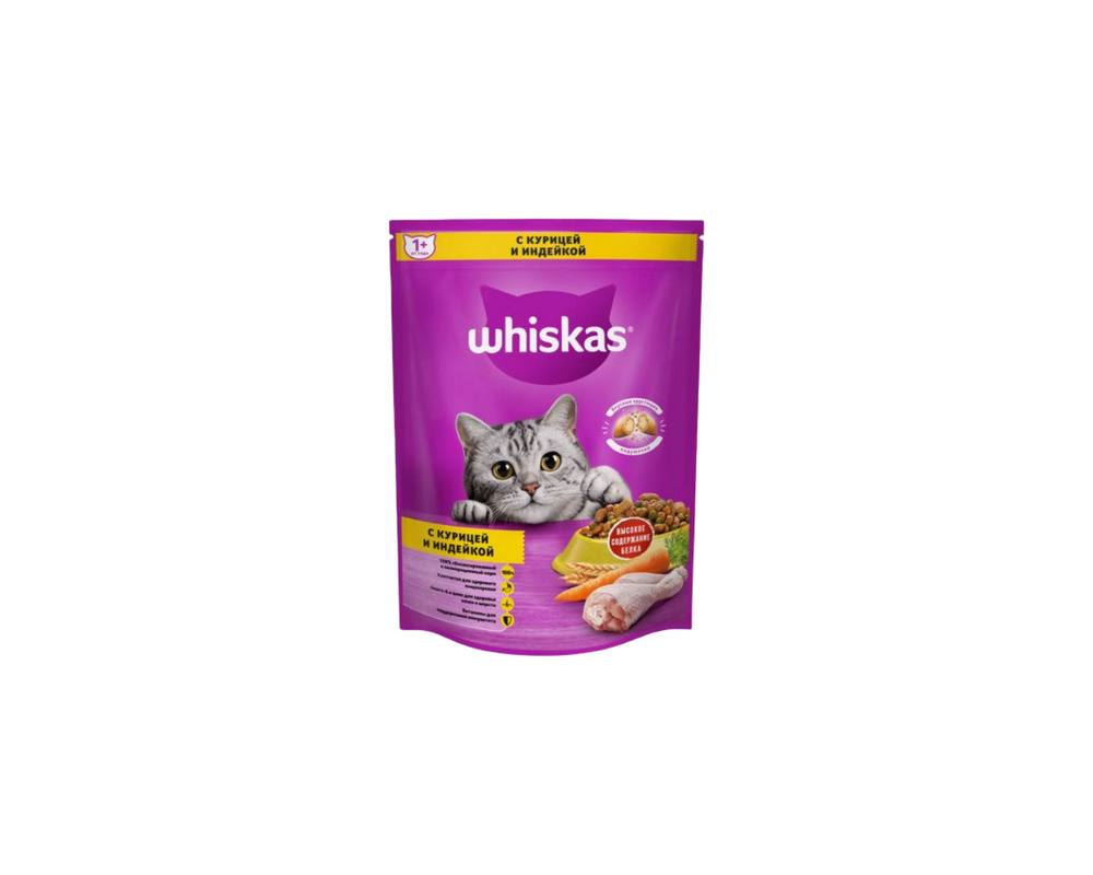 Корм Вискас подушечки Курица Индейка 800г, шт