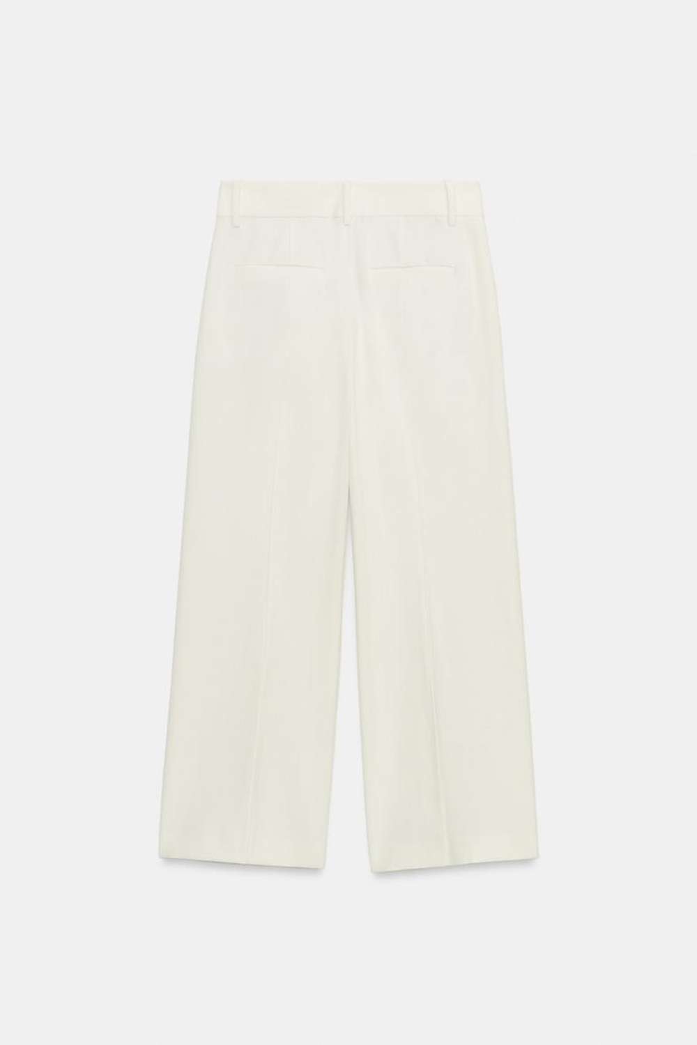 ZARA УКОРОЧЕННЫЕ БРЮКИ — ZW COLLECTION, ЭКРЮ