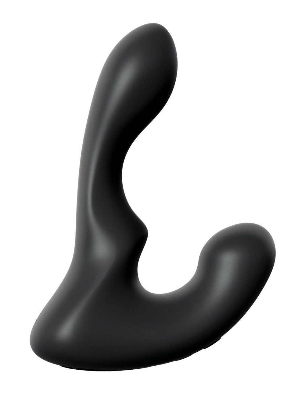 Черный анальный вибростимулятор P-Spot Milker - 14 см. (Цвет: черный)
