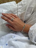 Браслет База с голубым говлитом и малахитом / Basic green blue