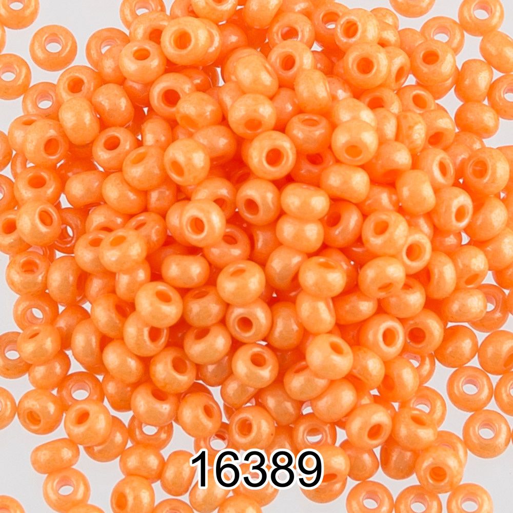 Бисер Preciosa 10/0 (2.3 мм), 500 г, 16389 (Ф407) оранжевый