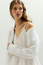 Платье из хлопка с кружевом — короткая модель - H&M