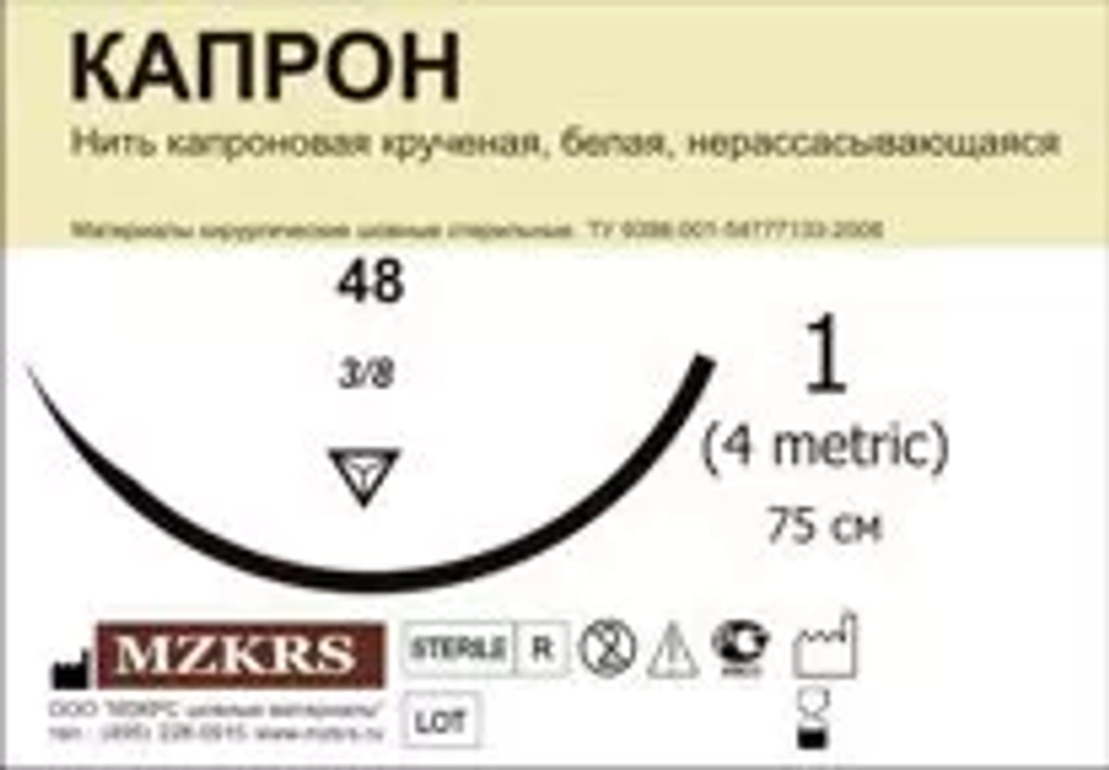 Капрон крученый 4512О1 М6 (3/4) 75 -KK 25 шт