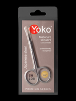 Ножницы Yoko YSN108 для кутикулы изогнутые серия Premium с лезвием 17 мм