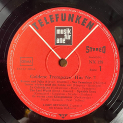 Винтажная виниловая пластинка LP Teddy Reynolds Goldene Trompeten Hits Nr. 2 (Germany 1975)