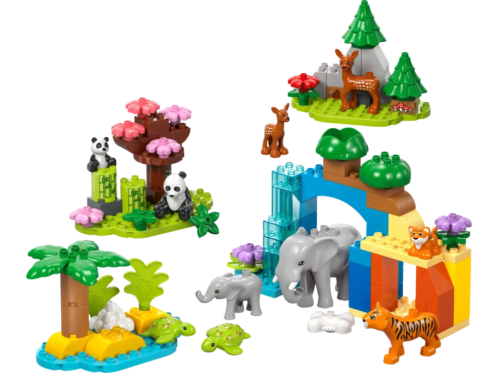 Конструктор LEGO Duplo 10446 Семейства диких животных 3в1