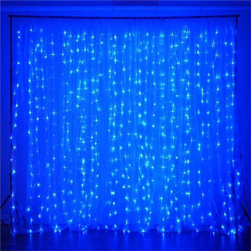 НГ Гирлянда-шторка LED PLS 380-230V 2*1,5м BLUE