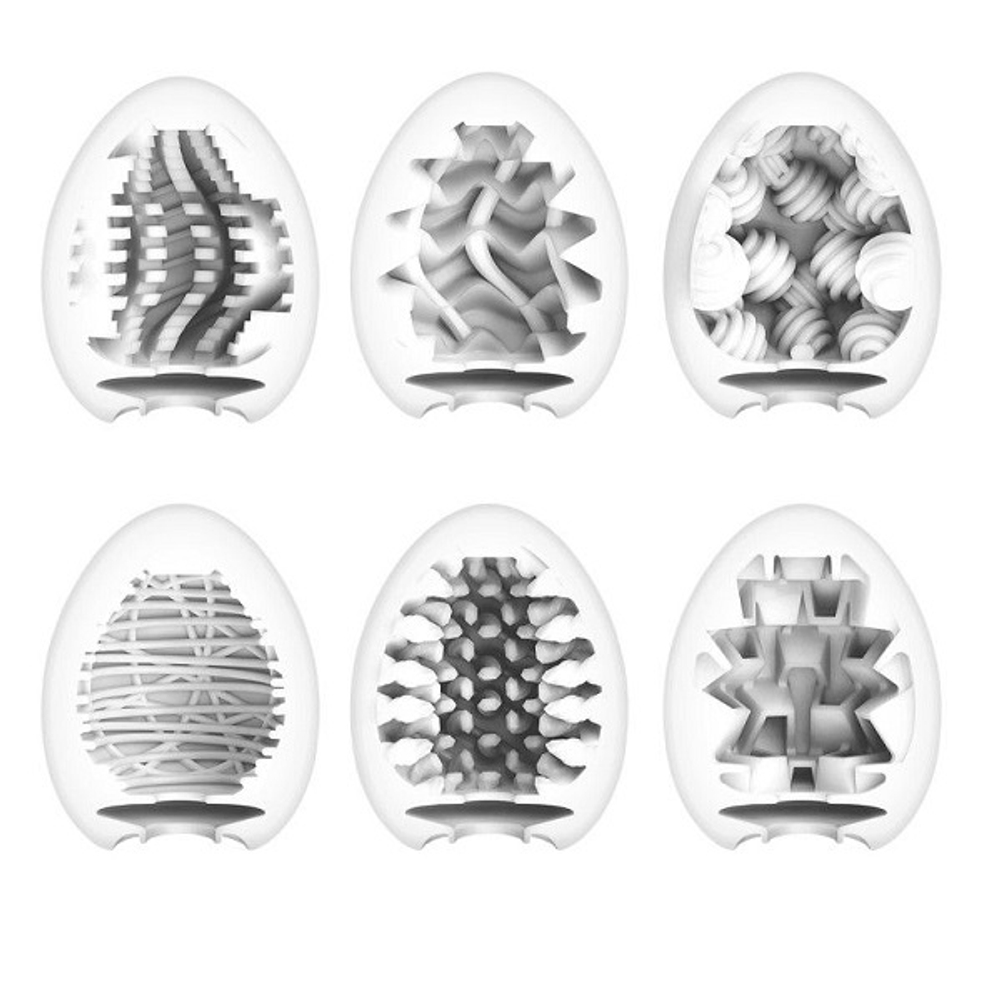 Набор из 6 мастурбаторов с различным рельефом Tenga EGG III EGG-VP003