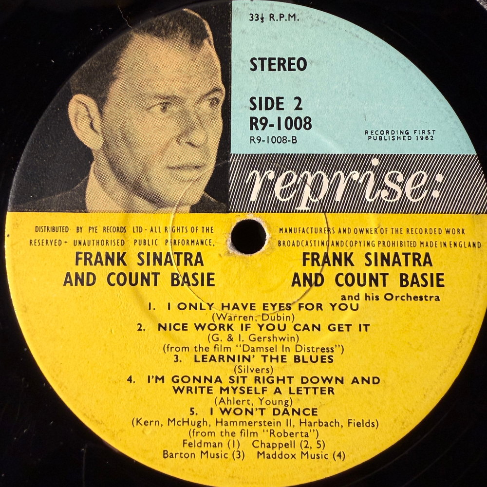 Sinatra - Basie: An Historic Musical First (Англия 1962г.)