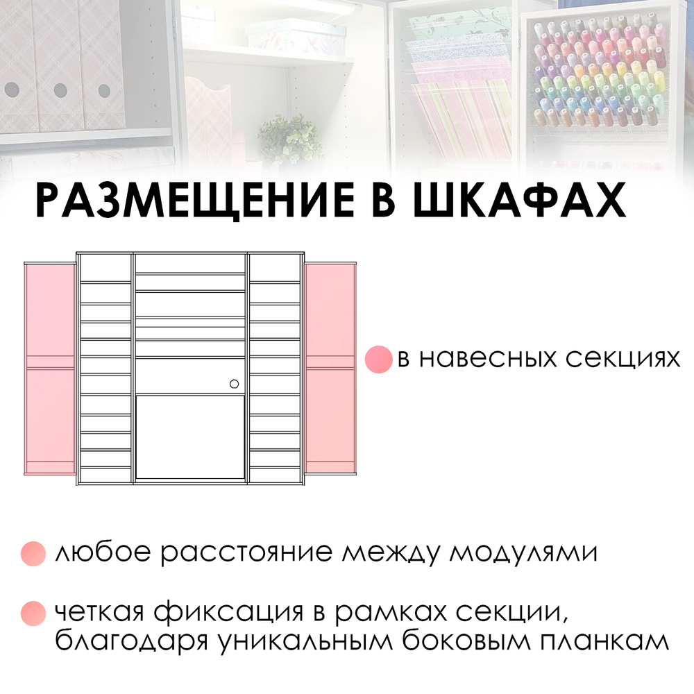 Sale Узкая полка из оргстекла MINI, 15 мм (без переднего борта)