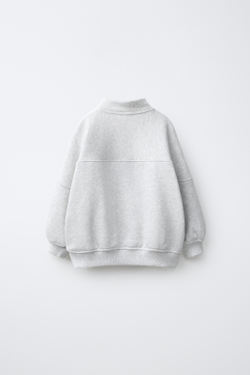 ZARA - FRUIT OF THE LOOM™ ТОЛСТОВКА С ВЫШИВКОЙ, СЕРЫЙ МЕЛАНЖ