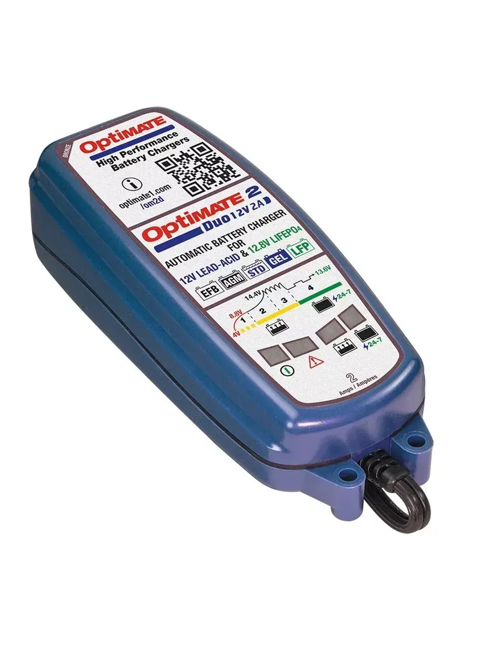 Зарядное устройство OptiMate 2 DUO (1х2A + Lithium 12.8V)