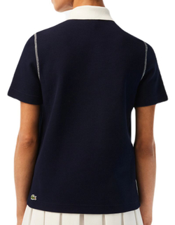Женское поло Lacoste Sport Roland Garros Edition Cotton Pique Polo Shirt - navy blue/white