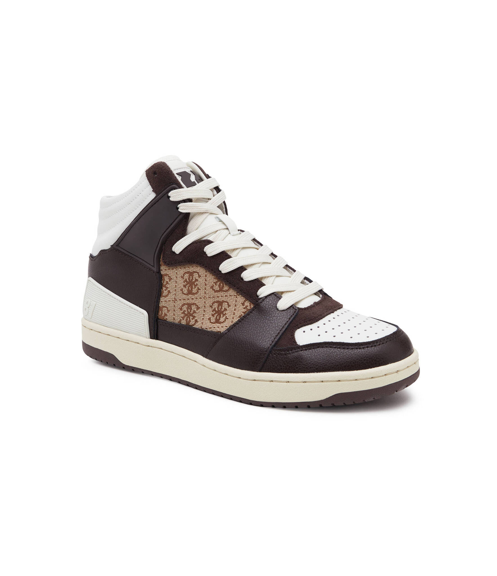Кожаные кроссовки sava Guess - коричневый(FMJSAM FAP12)