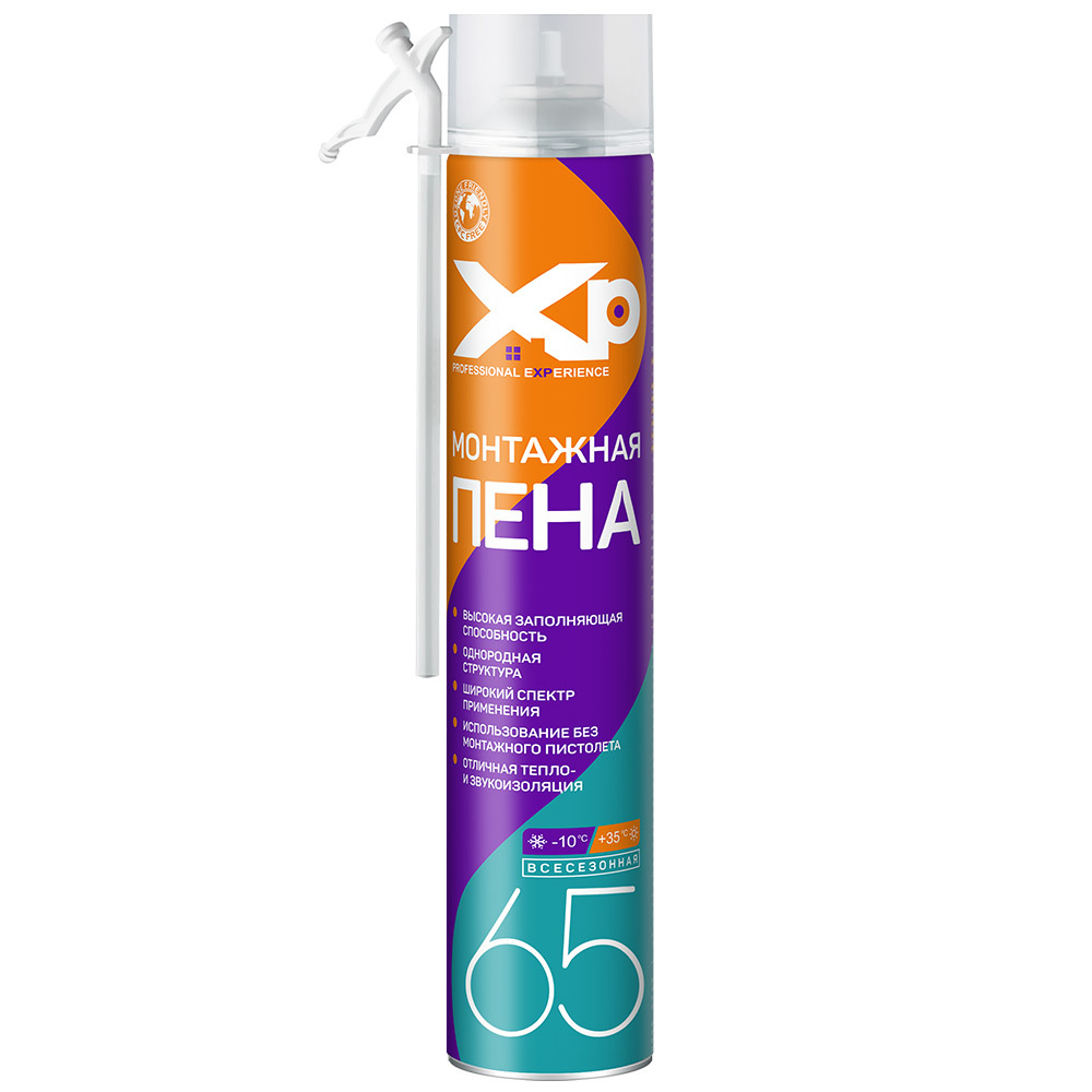 XP Пена монтажная бытовая 65 всесезонная 750г (KIM TEC)