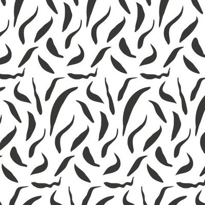 Buy fabric summer leaves black and white