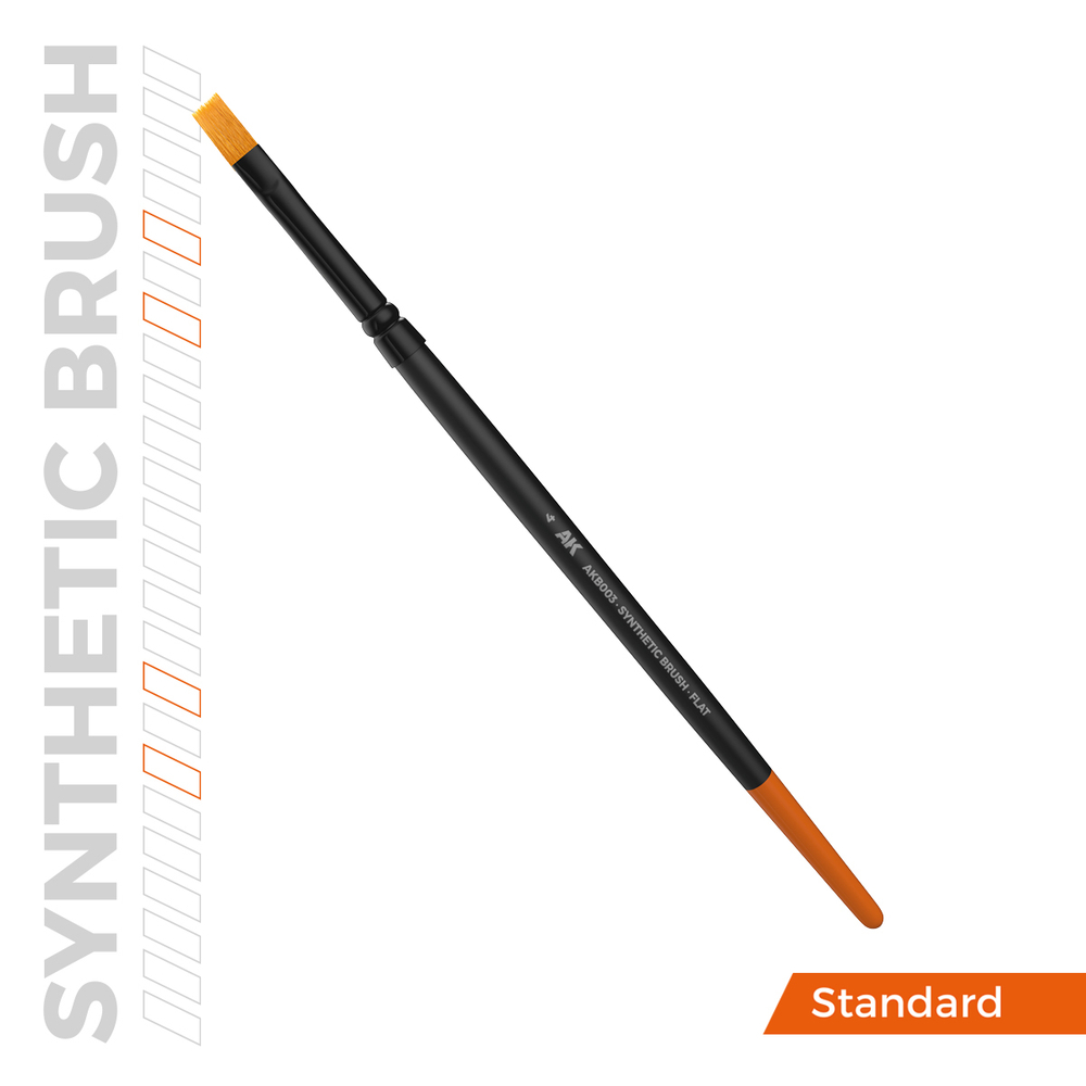 Кисточка AK Interactive Synthetic Brush Flat 4