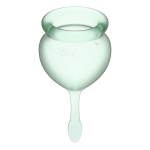 Набор зеленых менструальных чаш Satisfyer Feel good Menstrual Cup