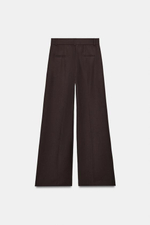 Брюки с широкими брючинами в стиле минимализм от ZW COLLECTION - ZARA