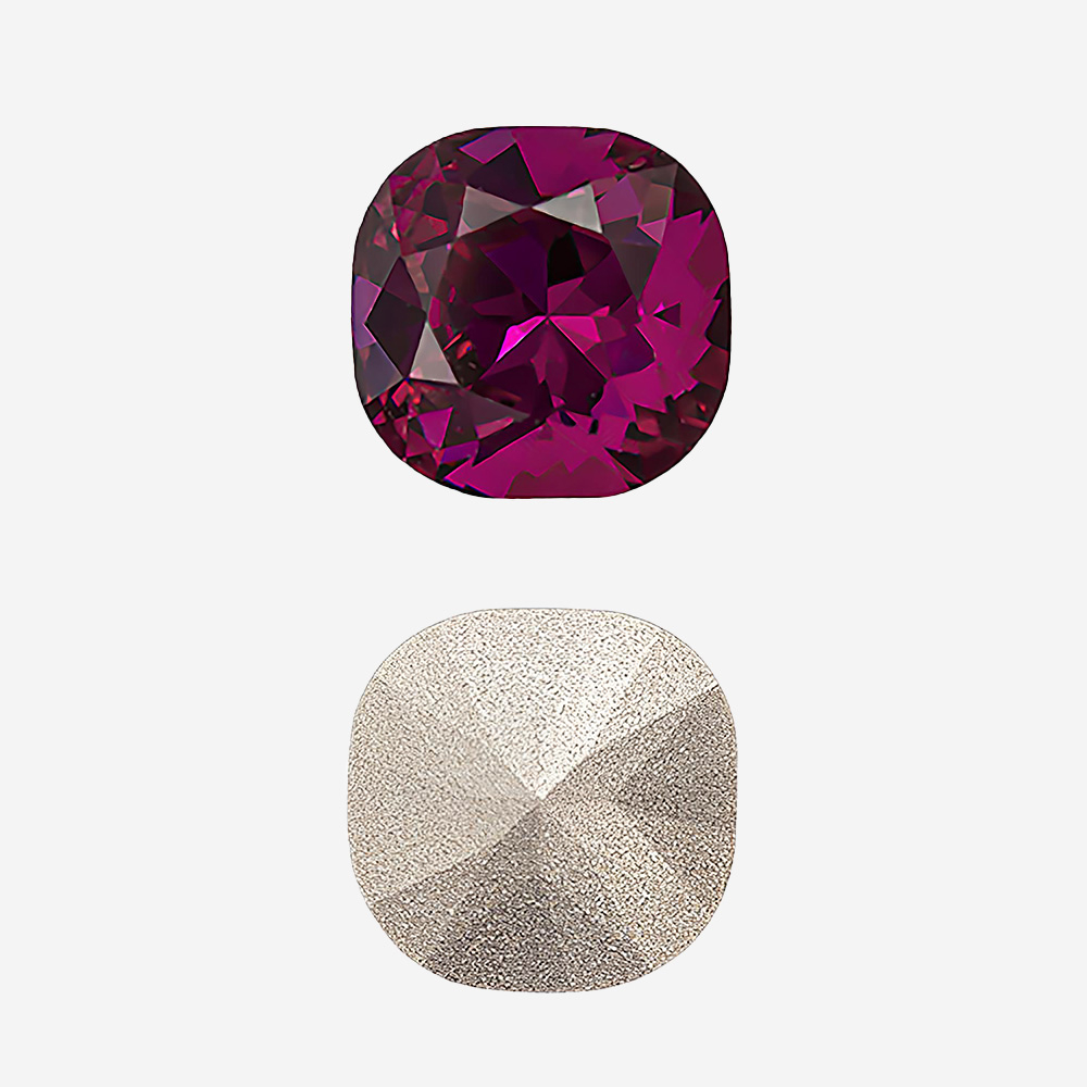 Кристалл Кушон (Сushion), оттенок "Фуксия"/"Fuchsia", 12мм