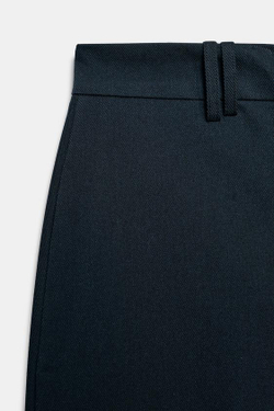 ZARA БРЮКИ С ЗАУТЮЖЕННЫМИ СТРЕЛКАМИ — ZW COLLECTION, МОРСКОЙ ТЕМНО-СИНИЙ