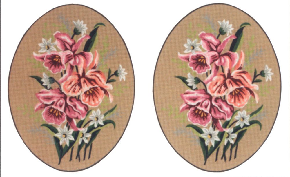 Рисунок для вышивания Soulos (канва жесткая), Розовые Цветы, 2 картинки, 40х60 см Рисунок для вышивания Soulos (канва жесткая), Розовые Цветы, 2 картинки, 40х60 см