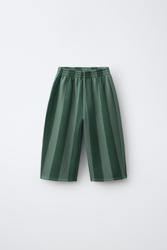ZARA БРЮКИ В ПОЛОСКУ, МЯГКИЙ ЗЕЛЕНЫЙ