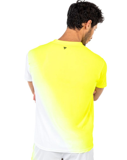 Мужская теннисная футболка Tecnifibre X-Loop Fire - white/yellow