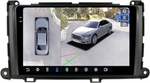 Магнитола для Toyota Sienna 3 2010-2014 - FarCar BX3006M-360 монитор 9.5" 2K QLED на Android 13, Быстрая, CarPlay, 4G SIM-слот, 4 камеры в комплекте
