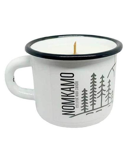 №39 Интересная книга, свеча в кружке с деревянным фитилем Camping mug, Nomkamo