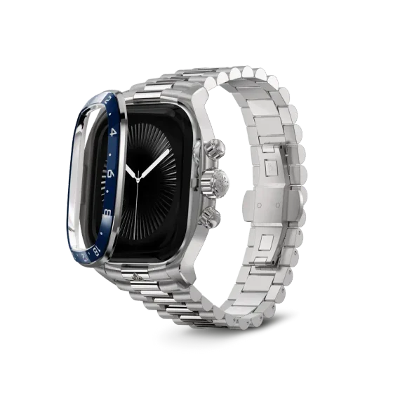 Корпус для Apple Watch CRCS46 - Серебристый/Синий