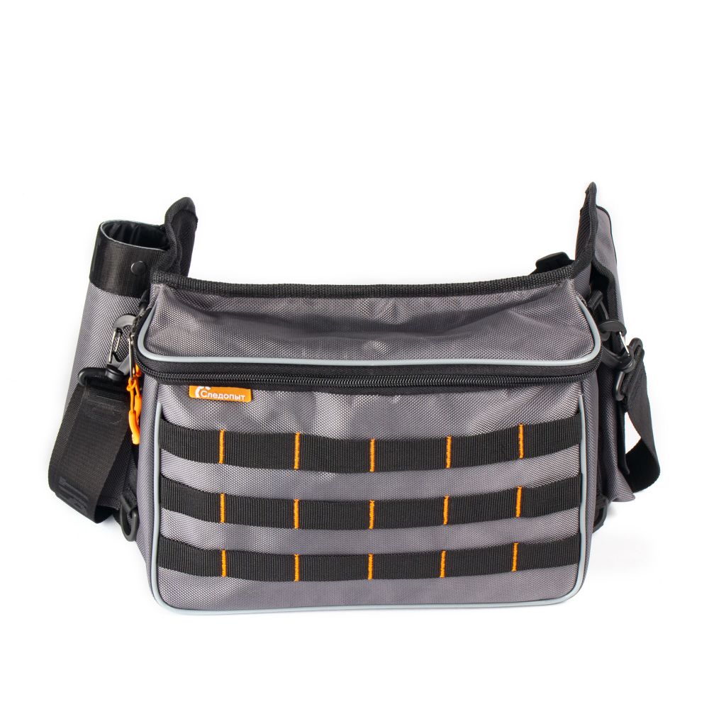 Сумка рыболовная поясная "СЛЕДОПЫТ" Fishing Belt Bag, 74х22х10 см, цв. серый, без коробок/5/