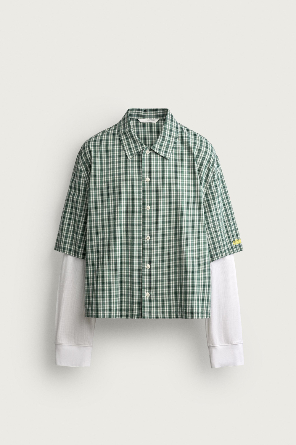 РУБАШКА В КЛЕТКУ С ЭФФЕКТОМ МНОГОСЛОЙНОСТИ — ZARA