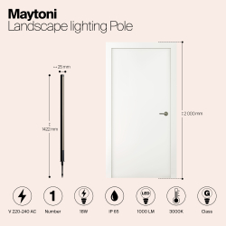 Ландшафтный светильник Outdoor O440FL-L18GF3K