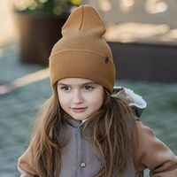 Шапка хлопковая двухслойная с отворотом "Орех"