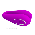Лиловый вибратор для двоих с управлением через приложение Pretty Love Vibrator August BI-014582HP