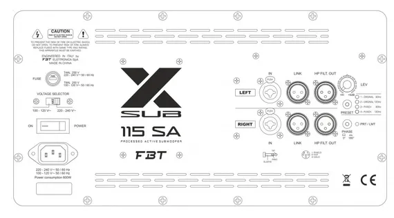 FBT X-SUB 115SA активный сабвуфер