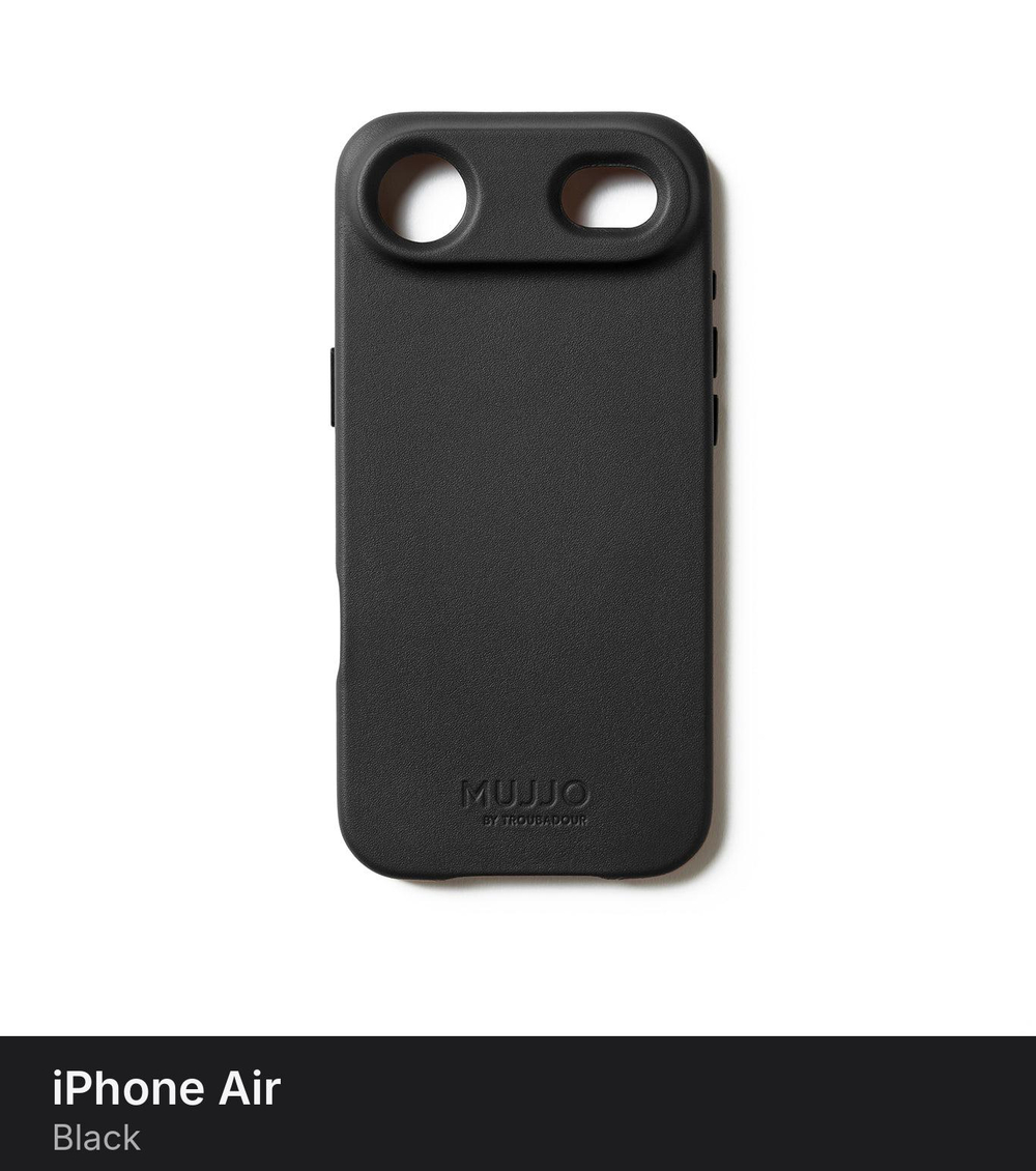 Чехол Mujjo Full Leather Case для iPhone Air Black