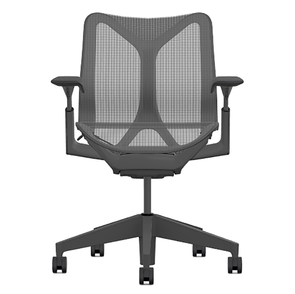 Кресло Herman Miller Cosm, низкая спинка, цвет Graphite, регулируемые подлокотники