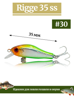 Воблер Минноу Rigge 35SS 35 мм 2.2 г цвет #30