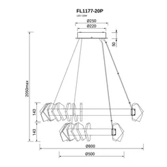 Подвесной светильник Celeste FL1177-20P Fluorite