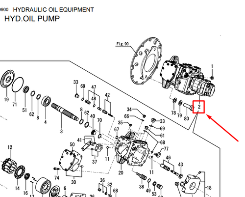 172B12-73100 PUMP ASSY, HYD