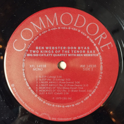 Винтажная виниловая пластинка LP Ben Webster, Don Byas Two Kings Of The Tenor Sax (USA 1979)