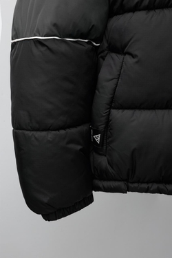 ZARA СТЕГАНАЯ КУРТКА WATER REPELLENT CONTRAST, ЧЕРНЫЙ
