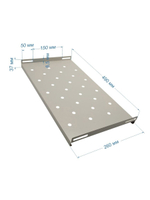 Полка ST-SH 260*490 (серая) для коммутационных шкафов ST-NC9U600 и ST-NC12U600