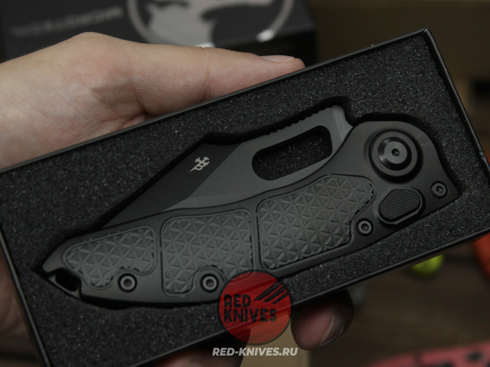Нож Microtech Stitch Tactical Black AL + пружина A+++ - тактический черный, рукоять алюминий