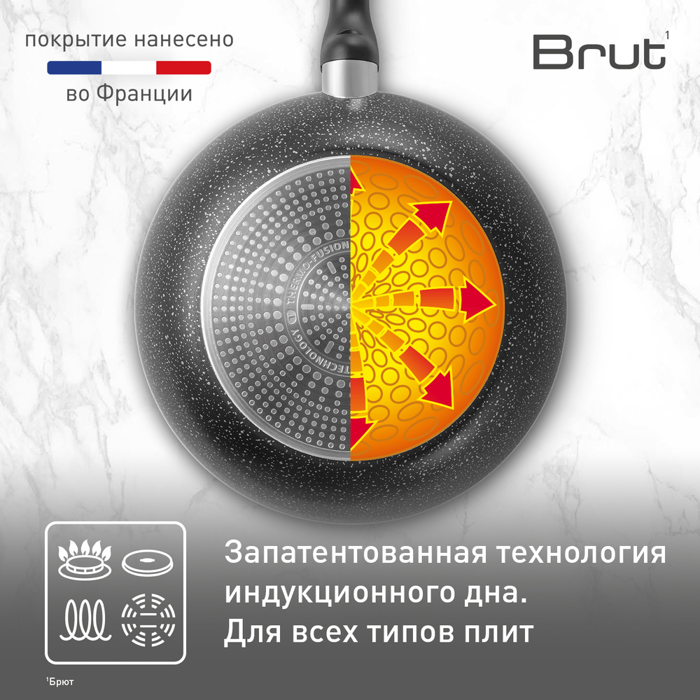 Индукционная сковорода-вок Tefal Brut 28 см 04236628