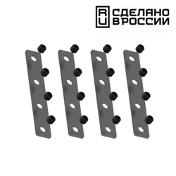 135133  NT21 139 черный Соединитель прямой внутренний для арт 135129-135130; 135179-135180; 135189-135192 (4 шт. в комплекте) FLUM