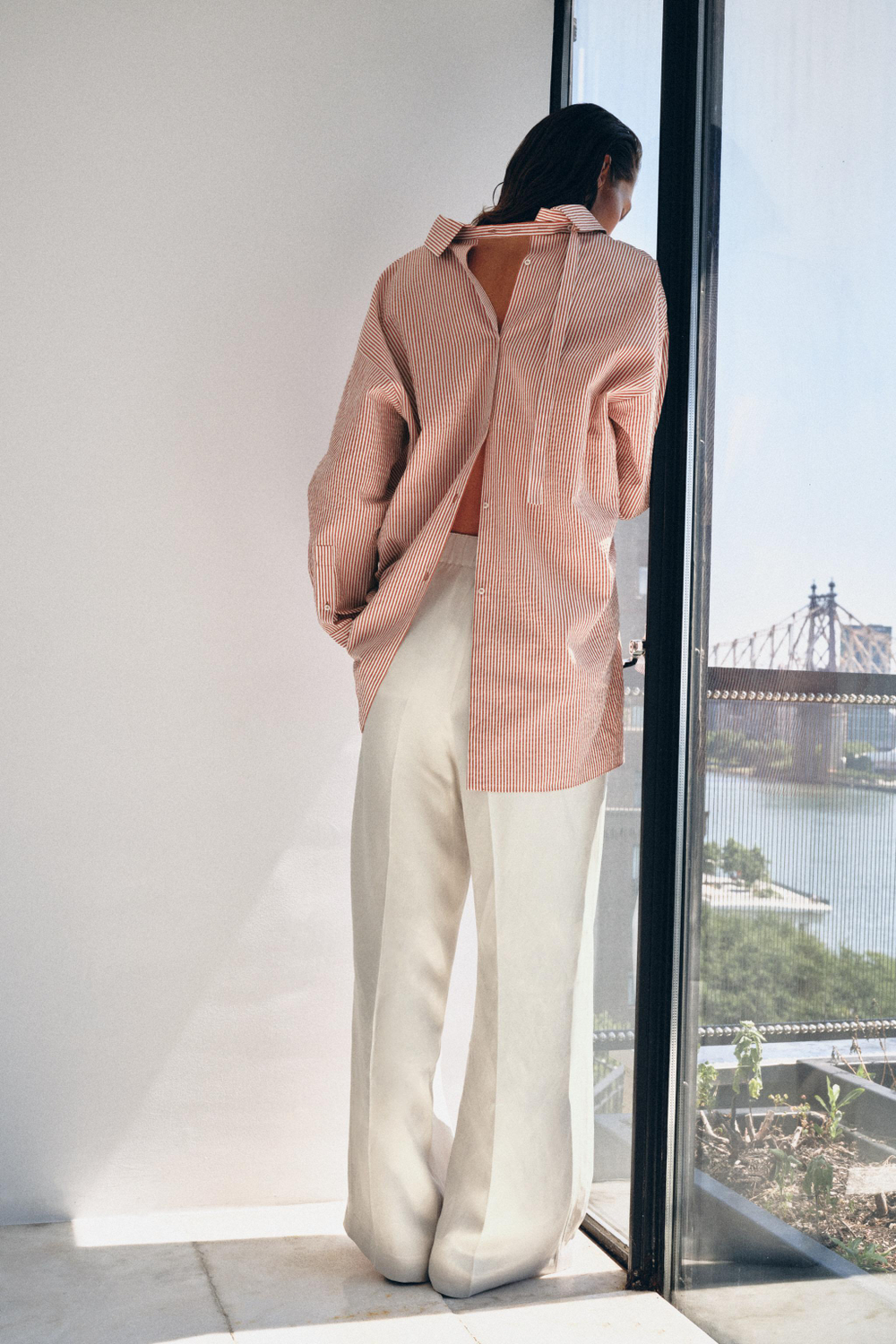 РУБАШКА С ПУГОВИЦАМИ НА СПИНЕ — ZW COLLECTION — ZARA